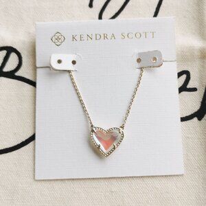 Kendra Scott Pendant Necklace - Ari Heart - Dichroic Glass Gold